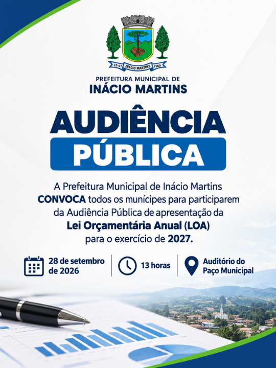 Prefeitura de Inácio Martins realiza Audiência Pública para apresentação da LOA