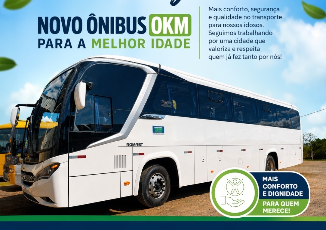 Prefeitura recebe ônibus 0KM para fortalecer atendimento à melhor idade